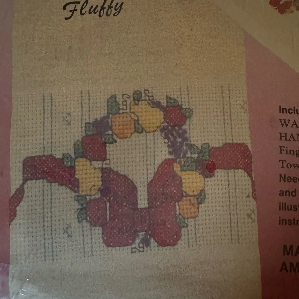 Finger Tip Towel Cross-Stitch Kit - Cream